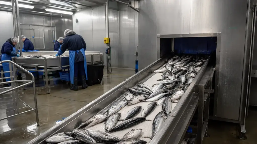 A Day Inside a Frozen Mackerel Processing Factory